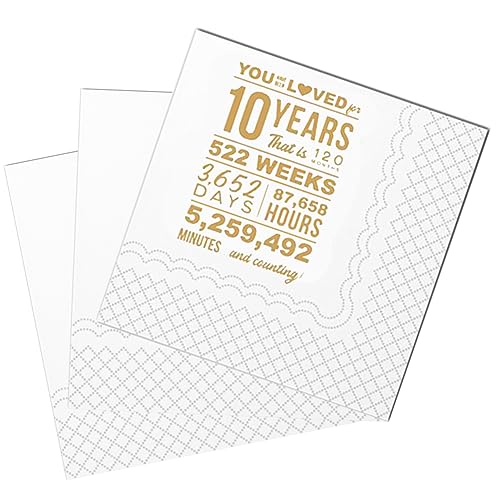 SharkBliss Lustige Cocktail-Servietten 16. Geburtstag, 50 Stück Papierservietten, 2-lagig, 12x12 cm (Gold, You Have Been Loved for 16 Years...) von SharkBliss