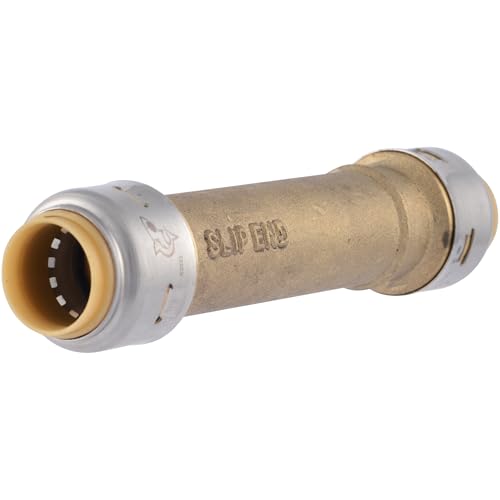 SharkBite Max 1/5.1 cm Gleitkupplung Push to Connect Messing Sanitärarmatur PEX Rohr Kupfer CPVC PE-RT HDPE UR3008A von Sharkbite