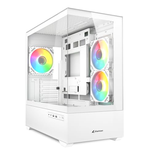 Sharkoon MK6 RGB PC Gehäuse, Micro-ATX, Weiß von Sharkoon