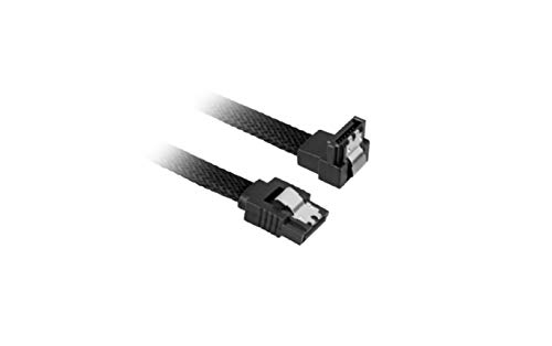 Sharkoon SATA 3 - SATA-Kabel (0,45 m, SATA III, SATA 7-pin, SATA 7-pin, Male Connector/Male 90° Connector, Schwarz) von Sharkoon