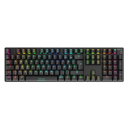 Sharkoon Skiller SGK36W Schwarz, RGB, 2,4 GHz-Drahtlos-Funkverbindung, Huano Rot von Sharkoon