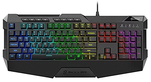 Sharkoon Skiller SGK4 Gaming Keyboard RGB, N-Key-Rollover, (US Tastaturlayout), Schwarz von Sharkoon