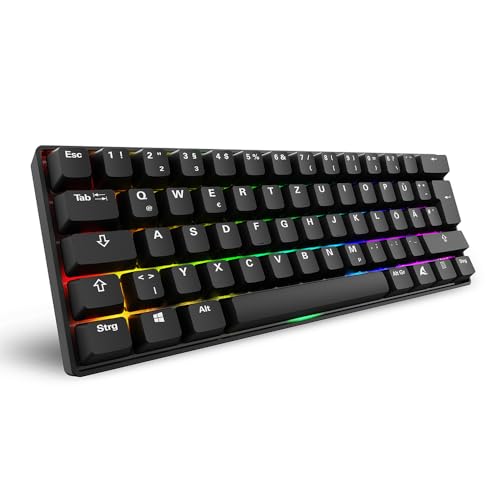 Sharkoon Skiller SGK50 S4 Gen2 PBT, schwarz, Gateron G-Pro Yellow, 60% DE-Layout von Sharkoon
