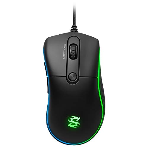 Sharkoon Skiller SGM2 RGB Gaming Maus, optisch 6400 DPI, Ergonomische Form Mehrfarbig von Sharkoon