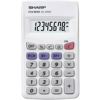 Sharp EL-233 S Taschenrechner Weiß Display (Stellen): 8 batteriebetrieben (B x H x T) 62 x 8 x 105mm von Sharp