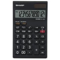 Sharp - Tischrechner EL-124TWH 96 x 12 x 152 mm (b x h x t) Solar-Energie Batterie schwarz von Sharp