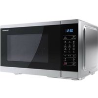 Sharp YC-MG252AE-S Mikrowelle Silber 900W Grillfunktion, mit Display von Sharp