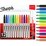 Sharpie Rundspitze Permanentmarker Fein Rundspitze 1,0 mm Farbig Sortiert 12 Stück von Sharpie