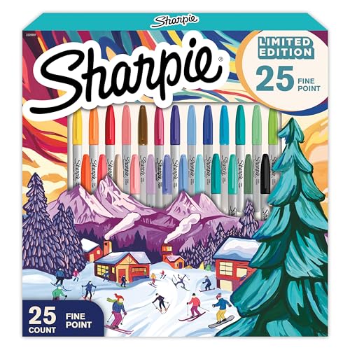 Sharpie-Permanentmarker-Set | Sonderserie mit festlichen Farben | feine Spitze | 25 Markierstifte Sharpie-Permanentmarker-Set | Sonderserie mit festlichen Farben | feine Spitze | 25 Markierstifte von Sharpie