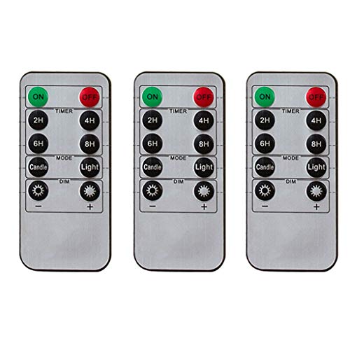 3X 10 Tasten Fernbedienung mit Timer für LED Flackernde Kerze, Teelichter, Stabkerzen 3X 10 Tasten Fernbedienung mit Timer für LED Flackernde Kerze, Teelichter, Stabkerzen von Sharplace