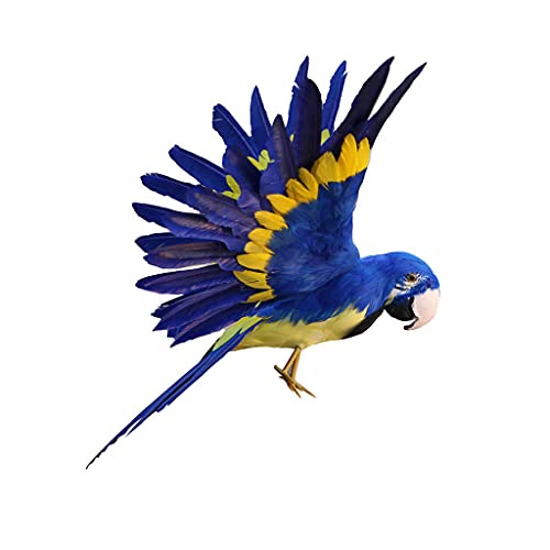 Künstliche Gefiederter Vogel Tiervogel Garten Figur Dekofigur Dekoration Vogel Scarer Garten Ornament, Papagei Blau von Sharplace
