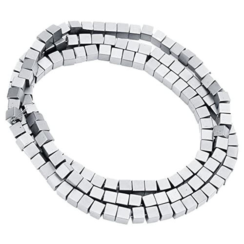 Sharplace 1 Strang / 92pcs Vakuum Hämatit Quadrat lose Krone metallisch farbige 3mm Mann/Frauenart und weisekorne, Silber-, 3mm Sharplace 1 Strang / 92pcs Vakuum Hämatit Quadrat lose Krone metallisch farbige 3mm Mann/Frauenart und weisekorne, Silber-, 3mm von Sharplace
