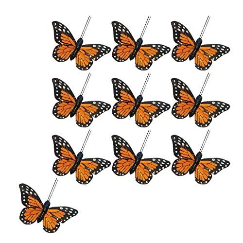 Sharplace 10 Stück simulierte Monarchfalter-Dekoration, Kunsthandwerk, Schmetterlinge für die von Sharplace
