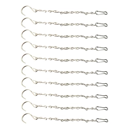 Sharplace 10x -Hängeketten, Hängender Blumenkorb, 24 cm lang, mit Haken, Pflanzenhänger, Vogelkäfigkette für Vogelkäfig, Vogelhaus, Hof Sharplace 10x -Hängeketten, Hängender Blumenkorb, 24 cm lang, mit Haken, Pflanzenhänger, Vogelkäfigkette für Vogelkäfig, Vogelhaus, Hof von Sharplace