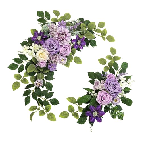 Sharplace 2 Stück Hochzeitsbogen-Blumen, künstliche Blumen, rustikale Hochzeitsdekoration, Bogen, Blumenarrangement für Hochzeit, Party, Empfang, Ornament, lila Sharplace 2 Stück Hochzeitsbogen-Blumen, künstliche Blumen, rustikale Hochzeitsdekoration, Bogen, Blumenarrangement für Hochzeit, Party, Empfang, Ornament, lila von Sharplace