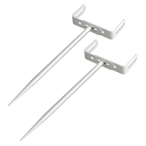 Sharplace 2 Stück Zuverlässige Regenfallrohrstütze aus Eisen mit Stabiler Konstruktion Und Einfacher Handhabung für Gartenbewässerung Wohnmobile, Weiß von Sharplace