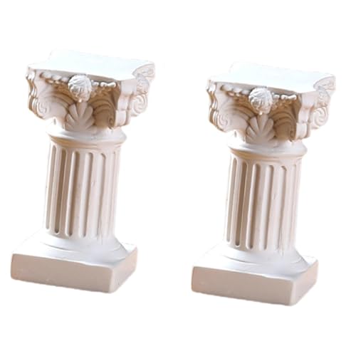 Sharplace 2 Stück römische Säule, griechische Säulen, römische Säule, Säulen, Foto-Requisite, Geschenk, Kunstharz-Skulpturen für Party, Innen- und, Style B von Sharplace