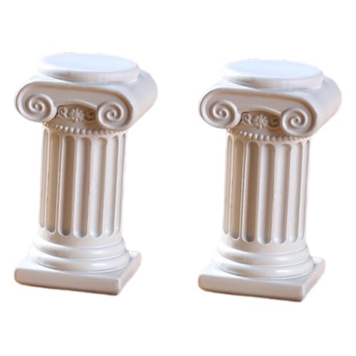 Sharplace 2 Stück römische Säule, griechische Säulen, römische Säule, Säulen, Foto-Requisite, Geschenk, Kunstharz-Skulpturen für Party, Innen- und, Style C von Sharplace