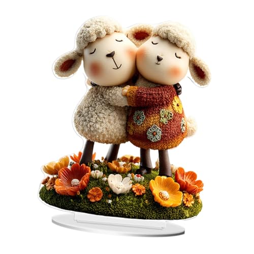 Sharplace 2D Schafdekorationstafel Schild Tischdekor Sammlertable Ornament Craft Ornament für Fenster Arbeitsplatte Home Schlafzimmer, Style B von Sharplace