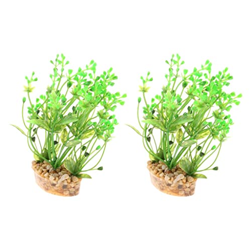 Sharplace 2X Simulation Künstliche Wasserpflanze Aquarium Terrarium Ornament für Amphibien Und Reptilien, Grün Sharplace 2X Simulation Künstliche Wasserpflanze Aquarium Terrarium Ornament für Amphibien Und Reptilien, Grün von Sharplace