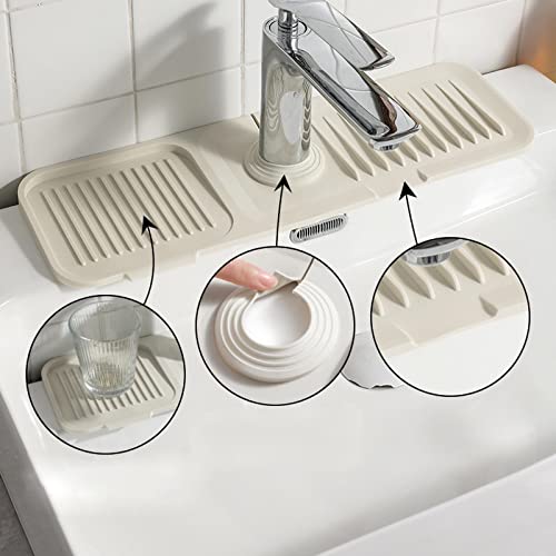 Sharplace 3X Wasserschutzmatte, Abtropfmatte, Küchenarmatur, Wasserauffang Pad, Um Küchen Und Badezimmerwaschbecken Trocken zu Halten von Sharplace