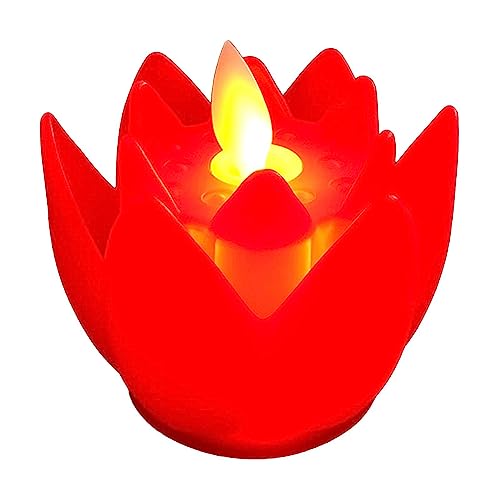 Sharplace 4X LED Lotus Buddhistische Lampe, LED Teelichter, Kerze, Flackernde Buddha Zubehör, Elektrische Kerzenlichter, Lotus Lampe für Drinnen Und Draußen, von Sharplace