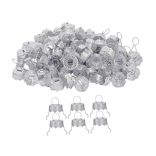 Sharplace 50 Stück Weihnachtsschmuck-Kappen, Weihnachtsaufhänger-Kappen, Weihnachts-Ersatz-Kappen für Weihnachtsschmuck-Aufhänger für den Weihnachtsbaum, Silber Sharplace 50 Stück Weihnachtsschmuck-Kappen, Weihnachtsaufhänger-Kappen, Weihnachts-Ersatz-Kappen für Weihnachtsschmuck-Aufhänger für den Weihnachtsbaum, Silber von Sharplace