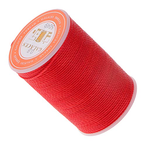 55 Meter 0,8mm Gewachste Schnur Wachsband Wachsfaden Polyesterfaden für, Farbwahl, rot von Sharplace