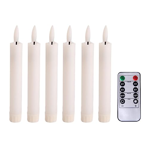 Sharplace 6 Stück LED-Kerzen, Fensterkerzen, Licht, Docht, flammenlose Stabkerzen, Kerzen mit Fernbedienung für Schlafzimmer, Tisch, Halloween, Weiß Sharplace 6 Stück LED-Kerzen, Fensterkerzen, Licht, Docht, flammenlose Stabkerzen, Kerzen mit Fernbedienung für Schlafzimmer, Tisch, Halloween, Weiß von Sharplace