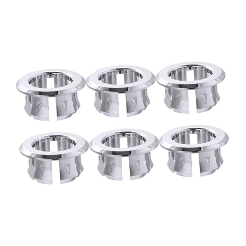 Sharplace 6 Stück Überlaufringe für Waschbecken, Überlaufabdeckungen, zum Dekorieren von Ersatzteilen, zum Einsetzen in Loch, Kappen für, Silber Sharplace 6 Stück Überlaufringe für Waschbecken, Überlaufabdeckungen, zum Dekorieren von Ersatzteilen, zum Einsetzen in Loch, Kappen für, Silber von Sharplace