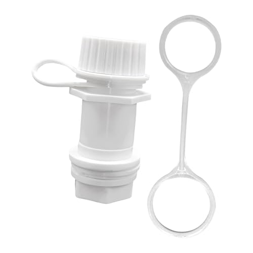 Sharplace Ablassschraube mit Gewinde, weiße Recover Coolers Efficiency Assembly mit angebundener Kappe, kompatibler Ersatz 24011 für 50–165 Qt, 1 Doppelgürtel von Sharplace
