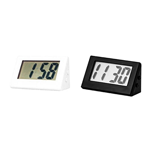 Sharplace Black and White Small LCD Electronic Clock Portable Silent Clock von Sharplace