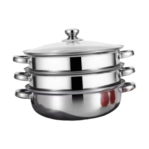 Sharplace Dampfer Dampfer Dampfer aus Edelstahl 3 Tige 3 Tige mit Griff Dampfküchendampfkocher für Lebensmittel Gemüse Sauce Fleisch Sharplace Dampfer Dampfer Dampfer aus Edelstahl 3 Tige 3 Tige mit Griff Dampfküchendampfkocher für Lebensmittel Gemüse Sauce Fleisch von Sharplace