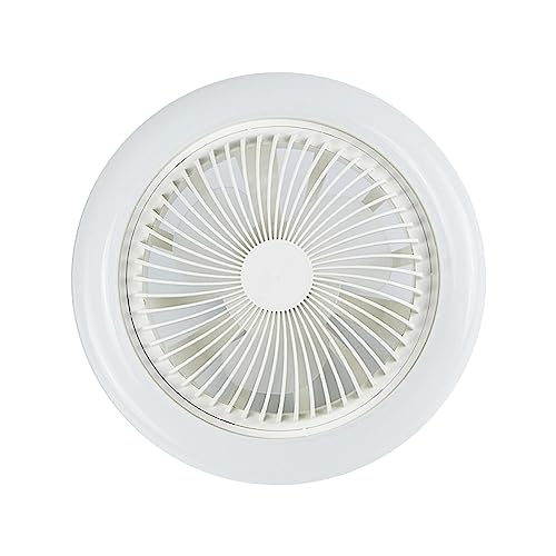 Sharplace Deckenventilator mit Lichtern, geräuschlose Ventilatorlampe, LED-Ventilatorlicht, modernes Kühlventilatorlicht, Deckenleuchte mit Ventilator für, Weiß 30W von Sharplace