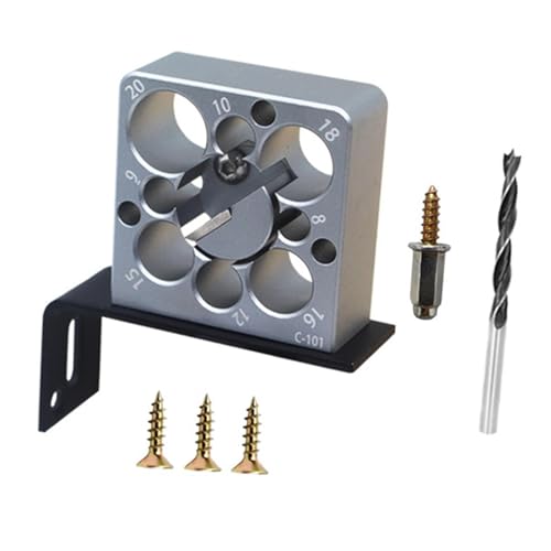 Sharplace Einstellbarer Dübelmacher aus Aluminiumlegierung, Dübelschneideplatte, zu verwendendes, robustes Rundstab-Hilfswerkzeug für, 1 Stück mit Bohrer von Sharplace