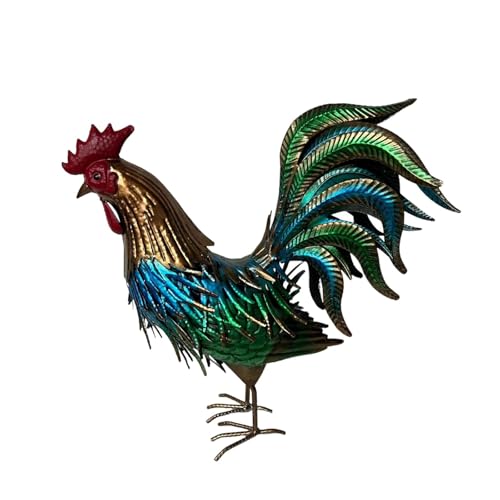 Sharplace Gartenstatue Hahnenfigur Metallisch Wetterfeste Dekoration Kunstvolle Skulptur für Rasen Patio Und Geschenkideen, Farbig Sharplace Gartenstatue Hahnenfigur Metallisch Wetterfeste Dekoration Kunstvolle Skulptur für Rasen Patio Und Geschenkideen, Farbig von Sharplace