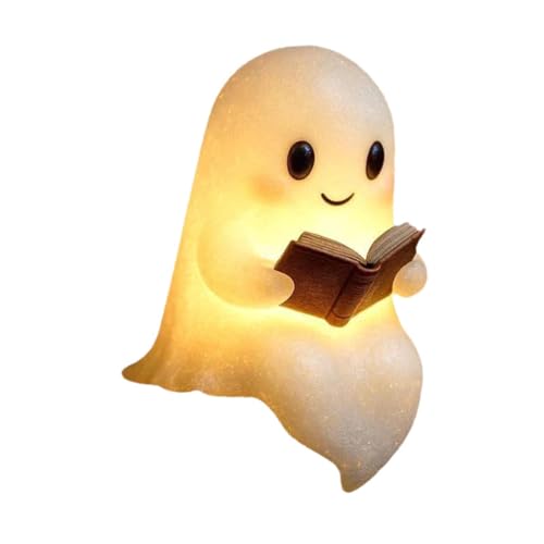 Sharplace Geister-Leselampe für Halloween, niedliche Geister-Leselampe, LED-Geister-Schaukel-Lampe, 3D-LED-Geisterstatue-Nachtlicht Halloween-Dekoration für Leser, Schlafzimmer, Bücherregal, S Sharplace Geister-Leselampe für Halloween, niedliche Geister-Leselampe, LED-Geister-Schaukel-Lampe, 3D-LED-Geisterstatue-Nachtlicht Halloween-Dekoration für Leser, Schlafzimmer, Bücherregal, S von Sharplace