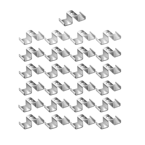 Sharplace Gitterclip Sattelclips Gitterplattenclip Mehrzweck-Befestigungsklemme Metall Hochleistungsfähig für Industrieboden-Entwässerungssysteme, 25 Stück von Sharplace