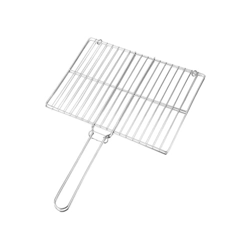 Sharplace Grillkorb für gegrillten Fisch, tragbar, faltbar, langlebig, leicht, Grillständer, Grillkorb für Fische, für Geschenke, Camping, M 35x48x25cm von Sharplace