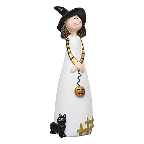 Sharplace Halloween-Hexenfigur aus Harz, Hexenstatue für den Urlaub, TV-Schrank, Dekoration, Ornament, Pumpkin von Sharplace