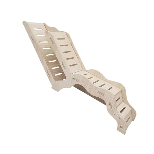 Sharplace -Hamster-Versteck, Höhle, Kletterrampe, Zubehör für Zwerghamster, leicht, multifunktional, 32 x 7 x 13 cm, mit Leiter von Sharplace