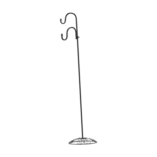 Sharplace Hirtenhakenständer, Bodenständer, Innenhof mit Sockel, Terrassen-Standmasthalter mit 2 Haken zum Aufhängen von Solarleuchten, Laterne Sharplace Hirtenhakenständer, Bodenständer, Innenhof mit Sockel, Terrassen-Standmasthalter mit 2 Haken zum Aufhängen von Solarleuchten, Laterne von Sharplace