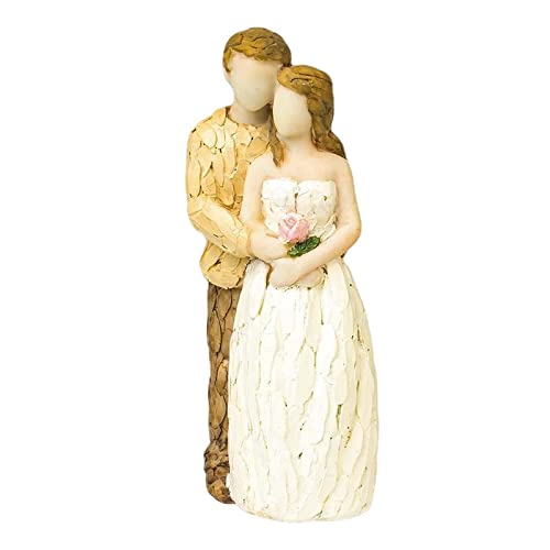 Sharplace Hochzeitspaar-Figuren zum Basteln, Elegantes Polyresin, Hochzeitstorte, Schreibtisch-Ornamente, exquisit dekorativ von Sharplace