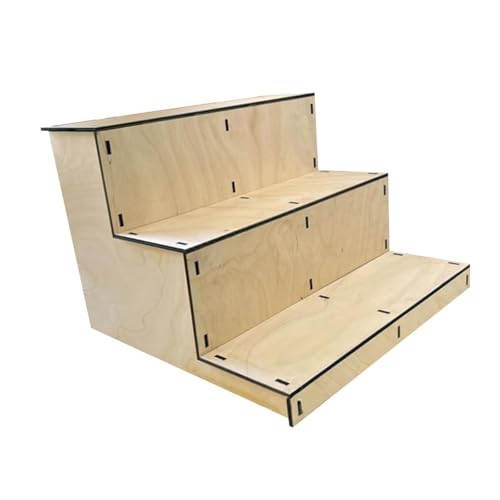 Sharplace Holzständer für Cupcakes, Tassen, multifunktionales Bauernhausdekor, Partyzubehör, Flaschen, 3-stufiges Kerzenregal, Holz von Sharplace