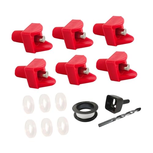 Sharplace Horizontale Hühnertränken, Automatisches Kükeneimer Tränkesystem, Geflügelbedarf, 6 Stück von Sharplace