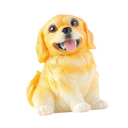 Sharplace Hundestatue, Tierfiguren, süßes Harz, Schreibtisch-Ornament, Hundefigur, Simulationsharz-Statue für Regal, Schreibtisch, Bücherregal, Kamin, Golden Retriever Sharplace Hundestatue, Tierfiguren, süßes Harz, Schreibtisch-Ornament, Hundefigur, Simulationsharz-Statue für Regal, Schreibtisch, Bücherregal, Kamin, Golden Retriever von Sharplace