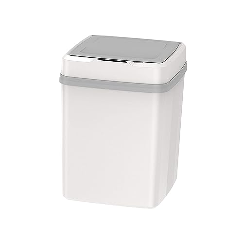 Sharplace Intelligenter 12 Liter Abfallbehälter, Multifunktionaler Mülleimer für Bad, Schlafzimmer, Büro, Wohnzimmer, Weiß von Sharplace
