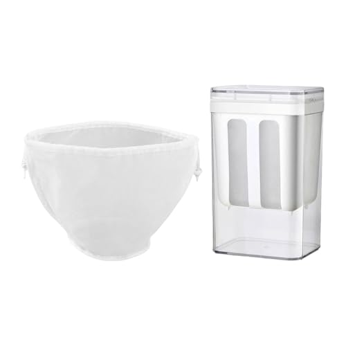 Sharplace Griechisches Joghurtsieb, Lebensmittelsieb, 1800 ml, haushaltswaschbar, Nussmilchbehälter mit Deckel Joghurtbereiter mit feinem Netz, Joghurtfilter Joghurtmacher für Picknick, Küchen Sharplace Griechisches Joghurtsieb, Lebensmittelsieb, 1800 ml, haushaltswaschbar, Nussmilchbehälter mit Deckel Joghurtbereiter mit feinem Netz, Joghurtfilter Joghurtmacher für Picknick, Küchen von Sharplace