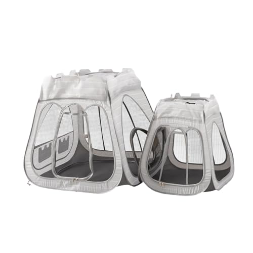 Sharplace Katzen-Haustier-Laufstall Katzengehege Spielhaus Spielplatz Atmungsaktiv 2 Zimmer Faltbares Haustier-Campingzelt für Hauskatzen Draußen & Drinnen von Sharplace