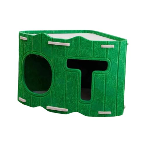 Sharplace Katzenbett-Haus-Tunnel-Kombination, Kratzfest, praktisches Schlafbett für Haustiere, Filz-Katzenhaus zum Ausruhen, Verstecken, Haustierzubehör, GrÜn Sharplace Katzenbett-Haus-Tunnel-Kombination, Kratzfest, praktisches Schlafbett für Haustiere, Filz-Katzenhaus zum Ausruhen, Verstecken, Haustierzubehör, GrÜn von Sharplace